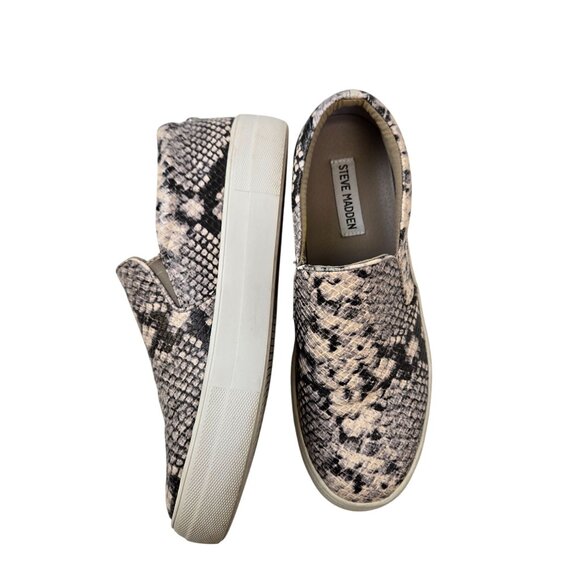 Steve Madden Gills Vegan Leather Snake Print Loafer Shoes Size 8 - Picture 3 of 8